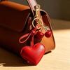 Resin Cherry Fruit Key Chain Hearth Design Leather Heart Pendant Bag Charm  Bag Decoration
