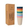Wheat Straw Dinnerware Set Eco-friendly Safety Plates Cups Bowels Home Party Tableware Set Outdoor Camp Candy Colour Gift