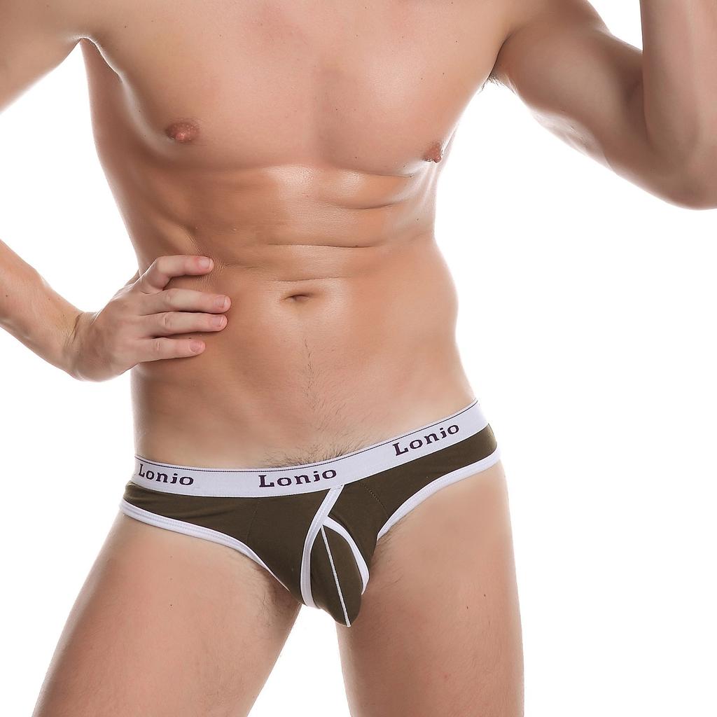Men's Solid Color Thong Comfy Sexy Breathable Low Waist Triangular Underpants