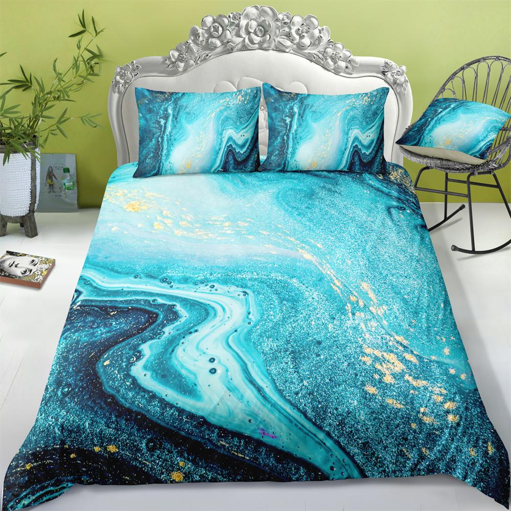 2023 New Style 3D Bedding Set Marble Printing Home Bed Clothes Children Woman Decorative Pattern King Size Comforter Cover Suit Microfiber