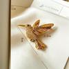 Sparkling Rhinestone Hummingbird Brooch Shiny Multicolor Design Ideal For Daily Wear Party Jewelry Gift For Women
