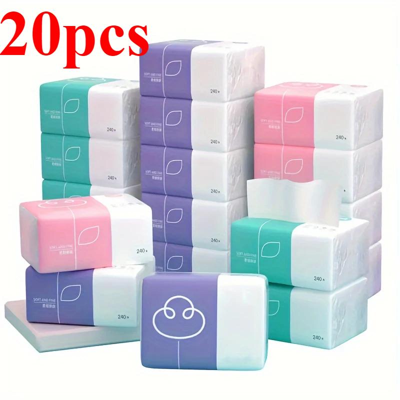 6pcs Household Super Soft 4-layer Tissues, Thick and Portable, Suitable for Families, Made of Native Wood Pulp