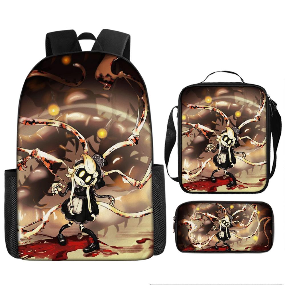 Inorganic Killer Children's School Bag Backpack Murder Drones Elementary School Cartoon Backpack Three-piece Set