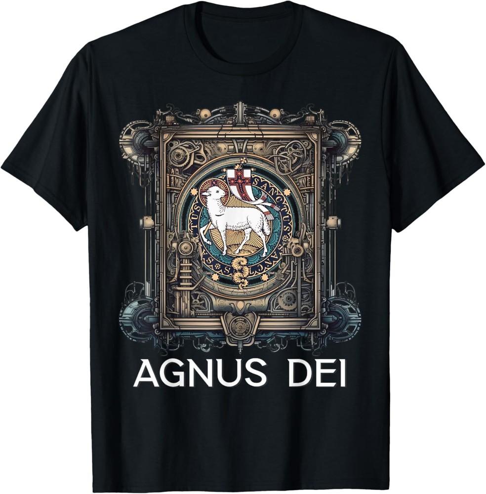 NEW LIMITED Agnus Dei Sanctus Traditional Latin Mass Catholic T-Shirt Tops Tee