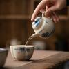 Hand Drawn Beautiful Landscape Teapot Tea Maker Tea Kettle Tea Ceremony Kungfu Tea Set Ball Hole Filtration Single Pot