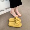 Cool Slippers Women's Summer Wear 2025 New Thick-soled Casual Beach Sandals Fashionable Women's Non-slip One-word Drag for Pregnant Women