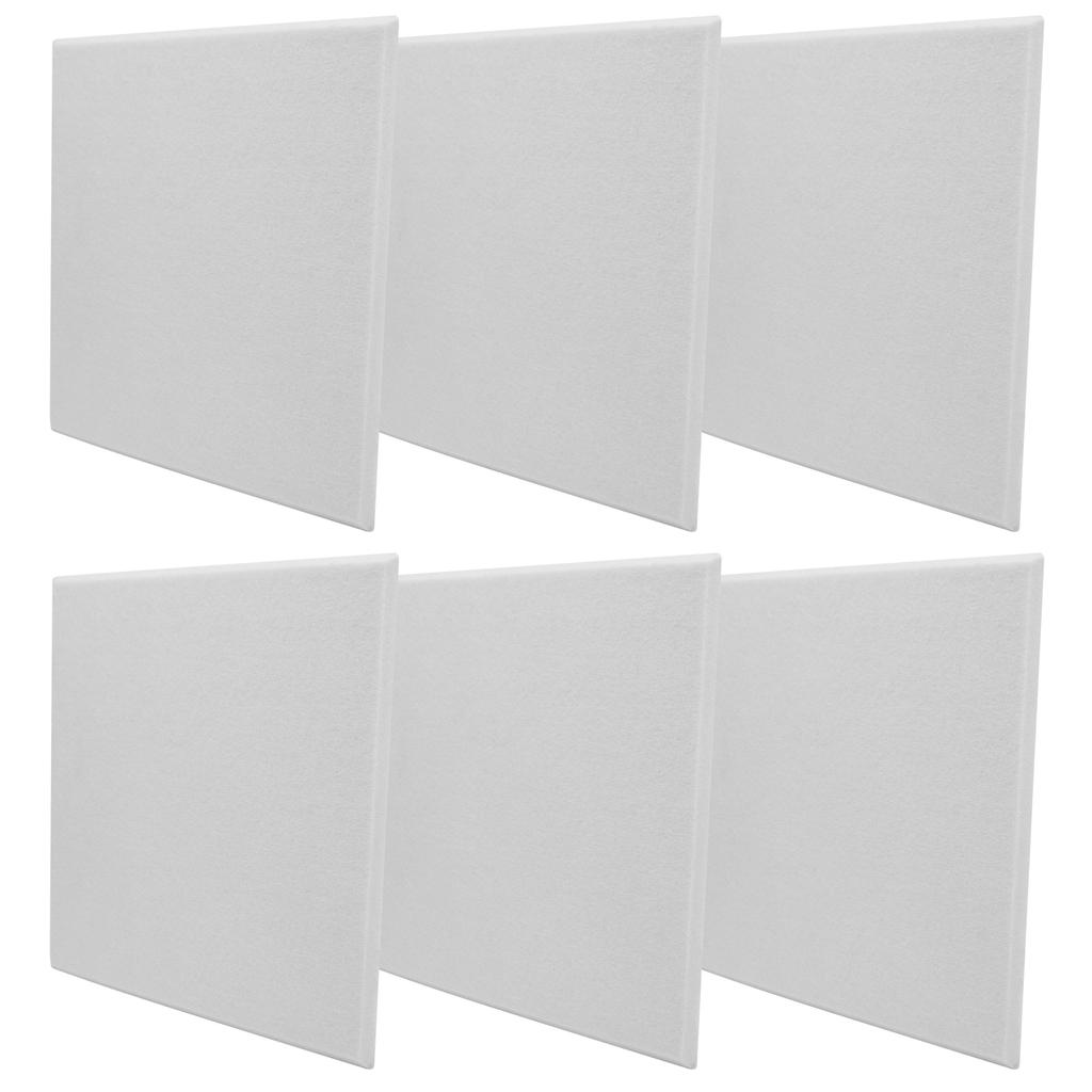 6Pcs SoundAbsorbing Board Acoustic Polyester Soundproof proof Silencer Panels(Gray )