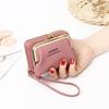 2026 Newest Women's Wallet Wrist Strap Short Coin Purse Card Holder Korean Style Coin Clip Bag Multi-Card Slot