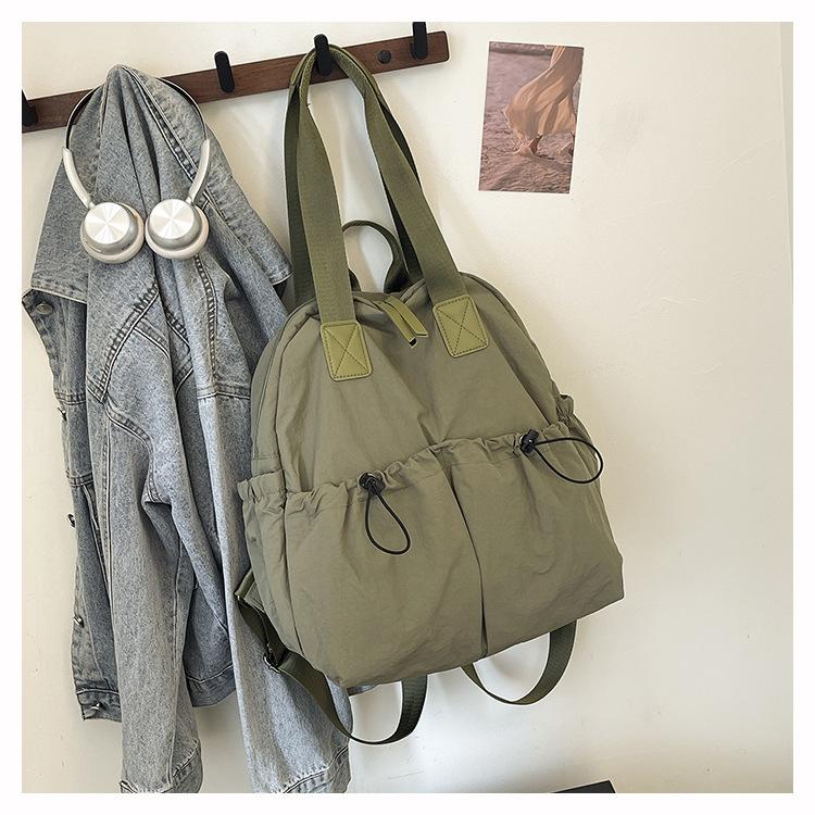 Schoolbag Simple Niche Backpack Portable Casual Large Capacity Shoulder Bag Loose Fashion Versatile Commuter Women's Backpack