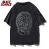 Abbigliamento Gotico Vintage Grunge Uomo T-shirt Oversize Y2k Harajuku Anime Manica Corta Top in Cotone Streetwear Magliette Maschili