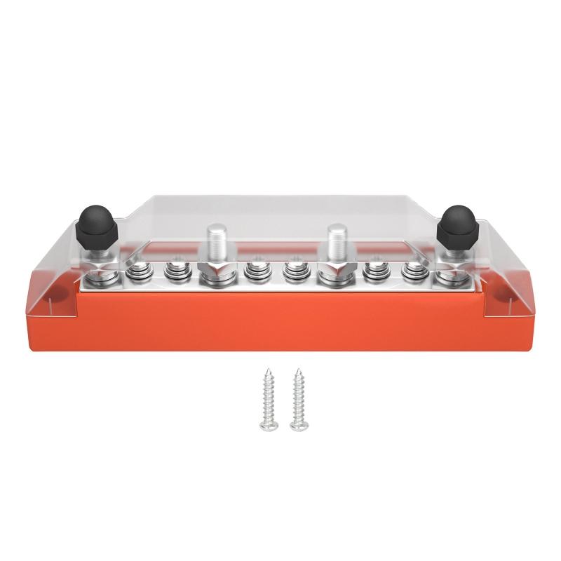 12V Terminal Bus Bar with Transparent Cover 130A AC/ 150A DC Power Distribution for Car Boat Marine Caravan RV