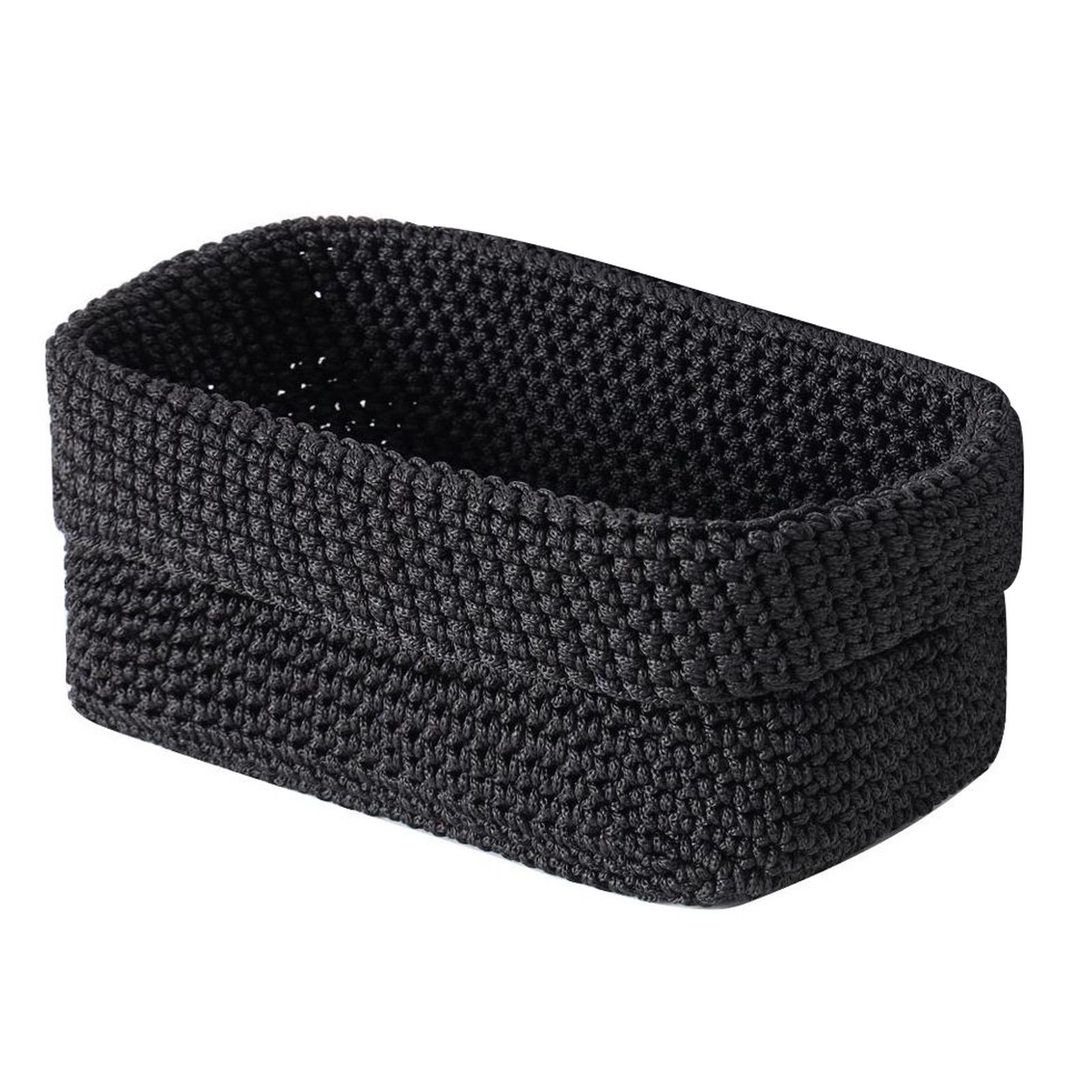 

Плетеная корзина для хранения Декоративные органайзеры Контейнеры Коробка для полотенец Книг Ткани Обуви Закусок Подгузников Полотенца Подарочные корзины Пустые S чёрный