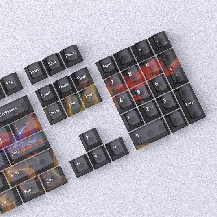 115 Key Full Set Clear PC Keycaps With Coating Dye-sublimation Keycap Enhances Durability And Light Diffusions