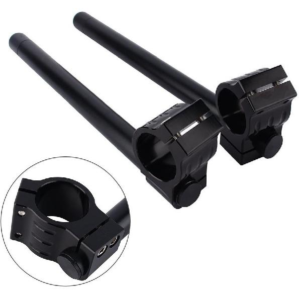 Separate Lenker, 1 Paar Universelle 41mm Motorrad CNC Separate Lenker Verstellbare Clip-on Lenker für 41mm Gabeln