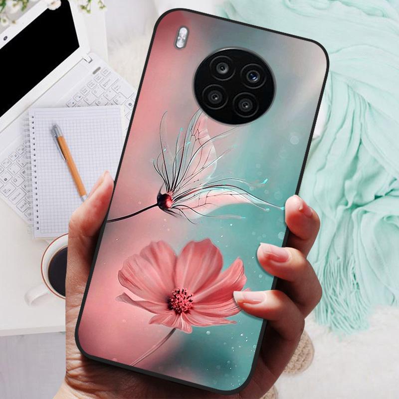 For Honor 50 Lite Case Black Cover Lion Wolf Silicone Soft Back Cases For Huawei Honor 50 Lite Pro Phone Case Protective Shell