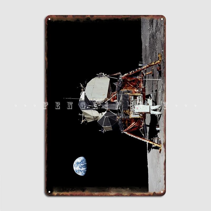 Buy Aldrin And Apollo 11 Lunar Module Eagle Panorama Metal Sign Cinema ...
