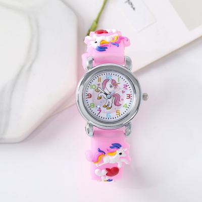 Fashion Colorful Cartoon Kids Watches Unicorn Student Children's Watch Quartz Watches Electronic Watch Wristwatch Birthday Gift