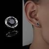 Earrings with Tiny Inlaid Zirconia, Elegant Ear Studs for Nourishing Ear Piercings, Showcasing Individuality.