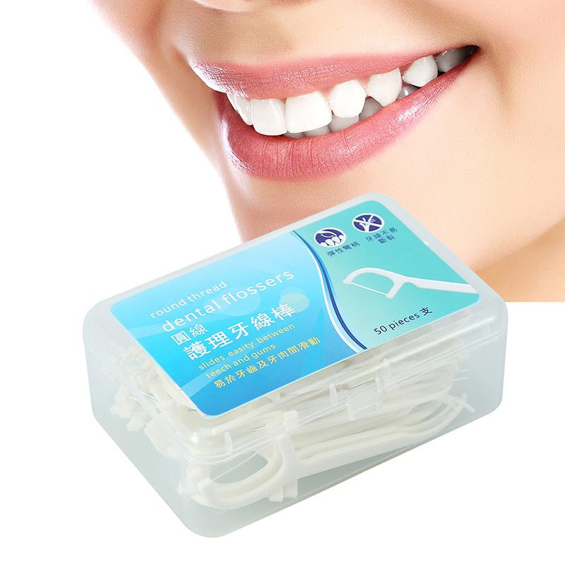 50pcs cepillo Interdental seda Dental limpieza bucal los dientes