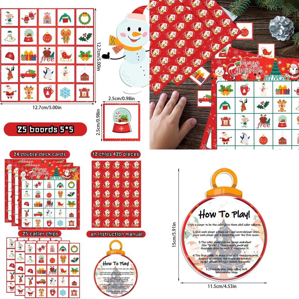 Festive Christmas Snowman Bingo Game With Paper Cards And Play Instructions For Kids