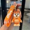 6Pcs Animation Bluey Family Doll Creative Car Chain Keychain Bag Pendant Exquisite Children'S Backpack Pendant Couple Present