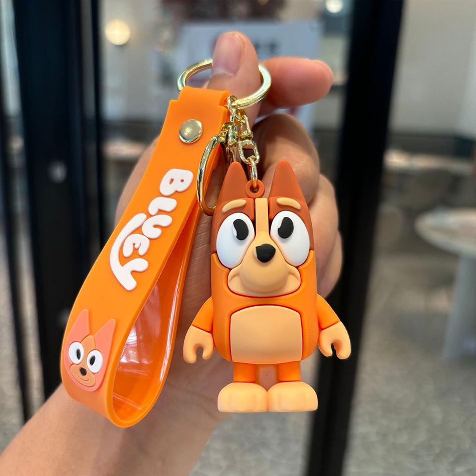 

6Pcs Animation Bluey Family Doll Creative Car Chain Keychain Bag Pendant Exquisite Children S Backpack Pendant Couple Present