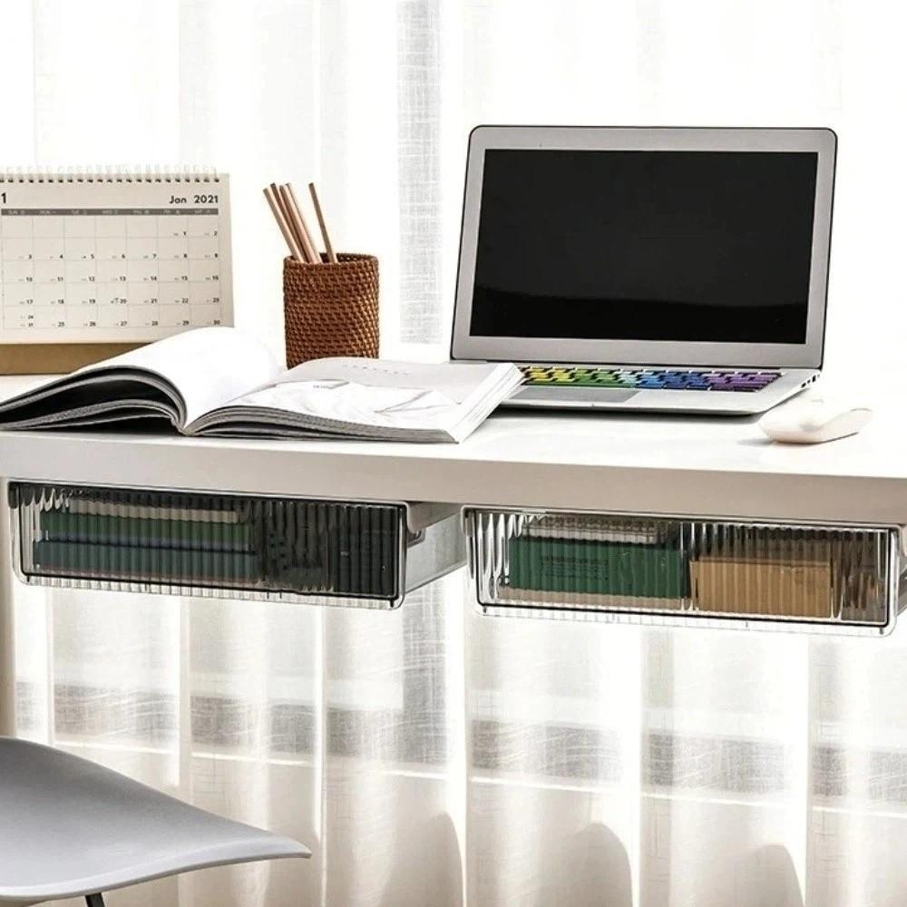 Slide Buckle Under Desk Drawer Organizer Space Saving Multipurpose Hidden Office Organizer Underwear Case Stationery