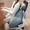 Bedside Reading Playing Sofa Cushion Retro Printing Lumbar Support Large Pads Home Bedroom Office Waist Protection Pillow Removable and Washable