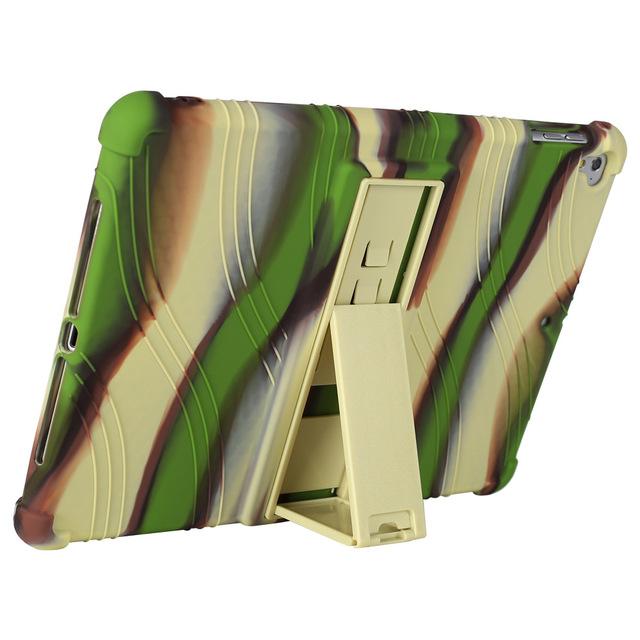 Cover For iPad Pro 11 10.5 10.2 8 7 5 6 2017/18Air 1 2 3 4 Pencil Holder Case iPad Mini 4/5 Silicon Stand iPad 2020 2019 Case Iridescent Army Green