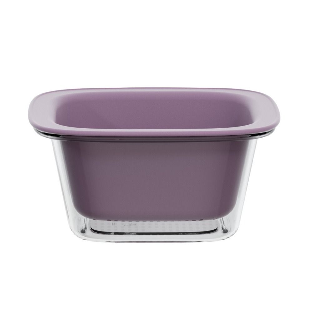 

Double-Layer Draining Basket Mini Fruit Plate New Fruit Washing Basket Household Purple-without sticker