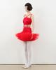 Leobyui Tulle Tiered Skirt Red