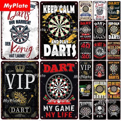 MyPlate Dardos 180 Letrero Metálico Bar de Cerveza Placa Vintage Tienda Placa de Lata Decoración de Pared Para Bar Club Pintura Artística Póster Regalo