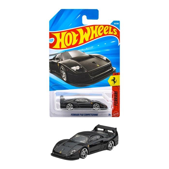 Hot Wheels Basic Car Ferrari F40 Competizione 1/64 JMX24 (Black)