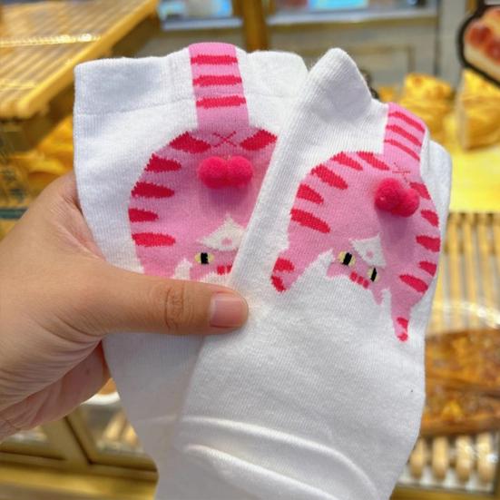 Cat Socks with Balls Funny Cat Ball Socks Stretchy Crew Socks Cute Casual Socks Christmas Birthday Gift for Cat Lovers