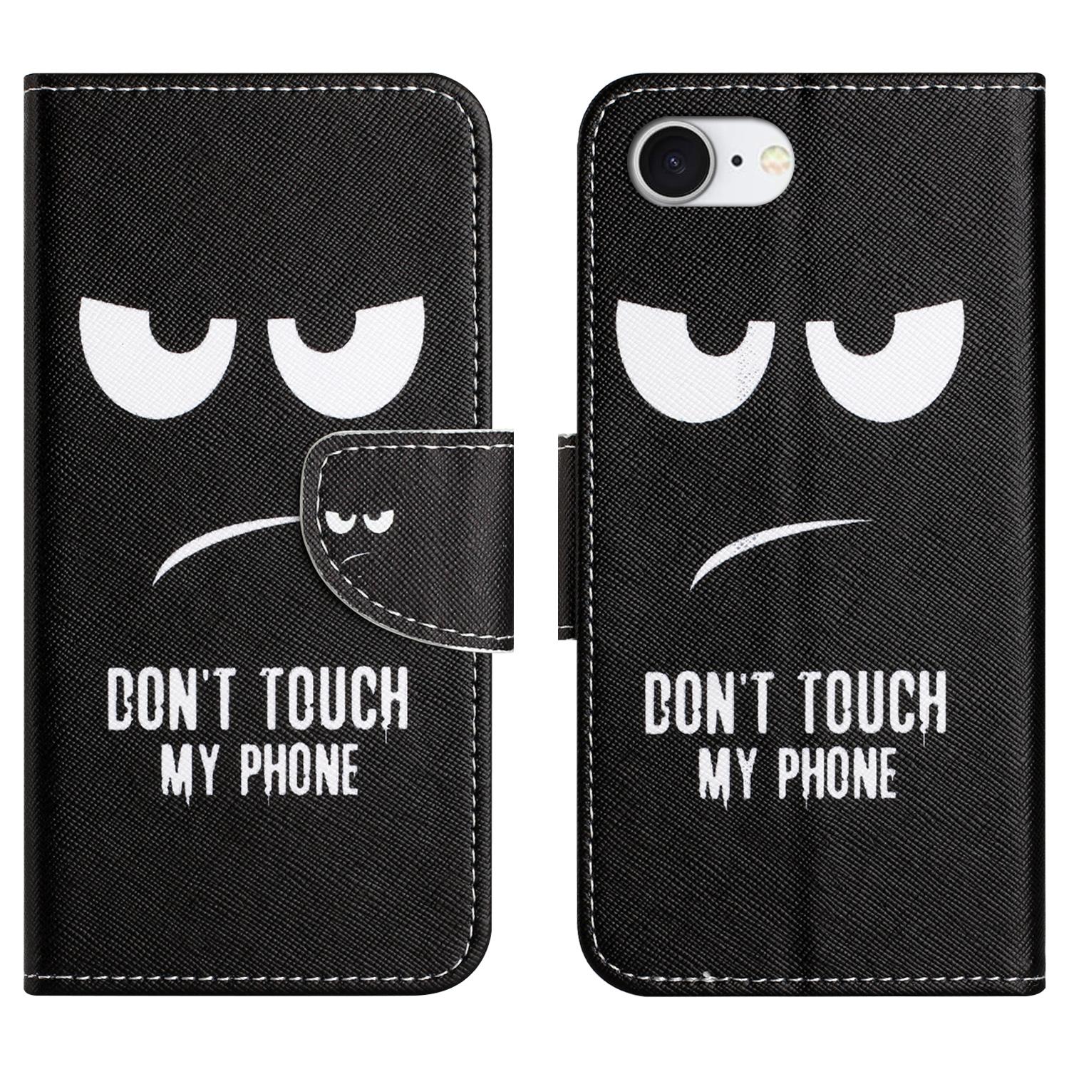 

For iPhone 16e Case Pattern Printing Cross Texture Leather Phone Cover C