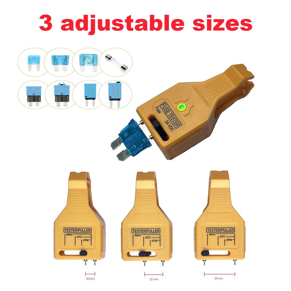 2‑In‑1 Car Fuse Tester Puller Tool Portable Checker Blade Puller Tool With LED Indicator For Fuse Removal Checker Auto Repair Fuses4
