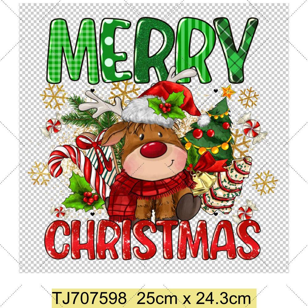 Heiße Weihnachts-Aufbügelbilder Weihnachtsmann-Aufnäher DIY-Zubehör Hoodies Jeans Kunsthandwerk Bügeln Wärmeübertragungs-Aufkleber Aufnäher