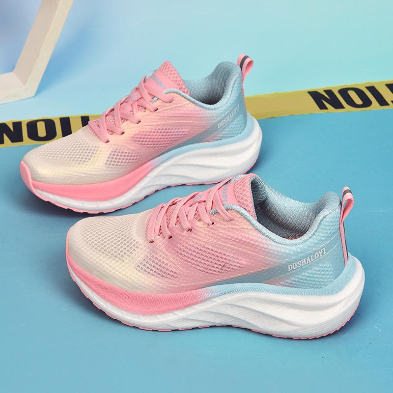 Sports Running Shoes Summer New Breathable Couple Mesh Shoes Soft Sole Wear-resistant Cushioning Daily Versatile Casual Shoes