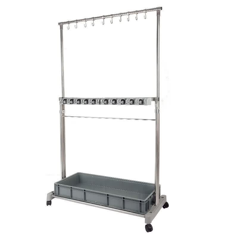 Stainless Steel Mobile Mop and Broom Holder