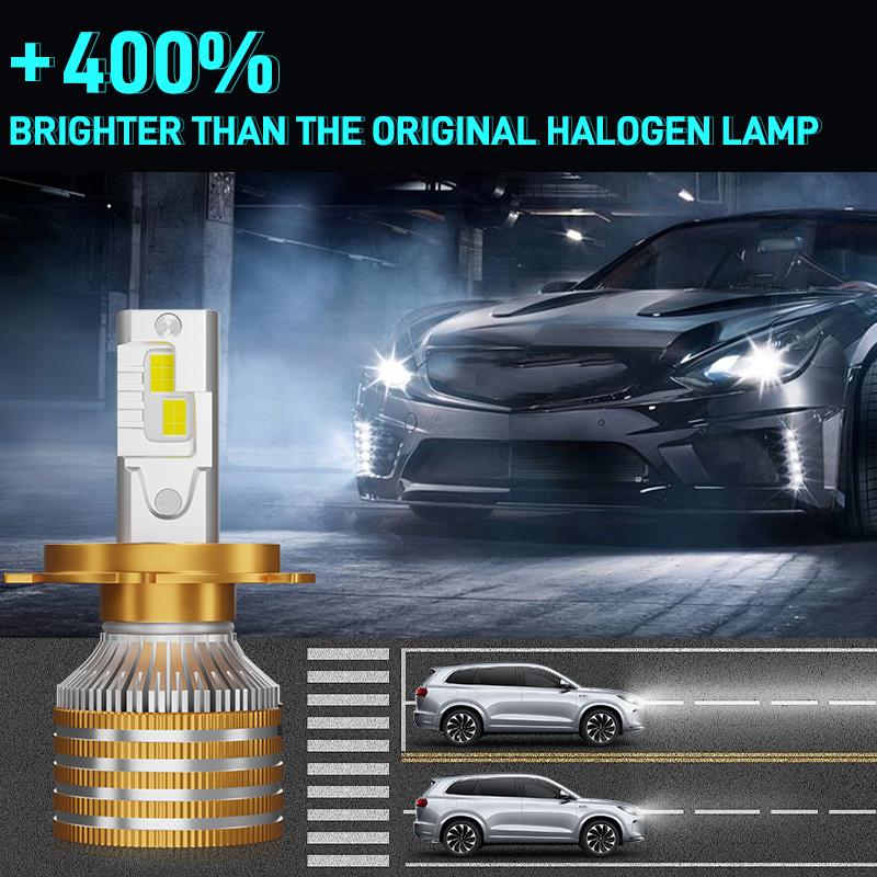 2Pcs Super Bright Headlight H4 9005 9012 H1 H3 H7 H11 Hi/Lo Beam LED Bulbs 6500K White Auto Light DRL Lamp Car Head Lamps