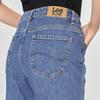 Lee Women's 413 Medium Blue High-Waist Straight-Leg Jeans