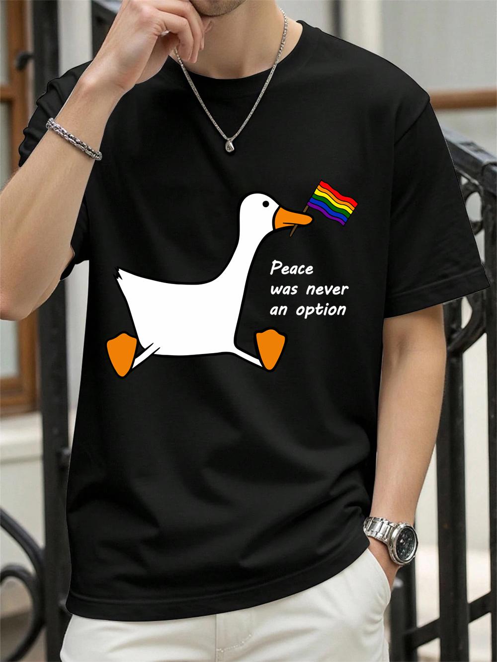 

Peace Was Never An Option Printing T-Shirts Womens Summer Cotton T Shirt O-Neck Comfortable Loose Tops Woman Clothes 3XL