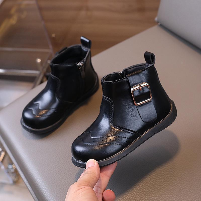 2024 Spring Autumn Children's Boot Non-slip Kids Shoes Boots for Girl Fashion Simple Classic Boys Causal Ankle Boots Fashion New