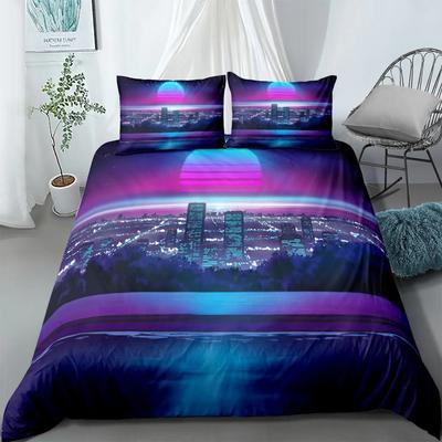 Los Angels Neon Duvet Cover Set UK Single Double King US Twin Full Queen  Bed Linen Set