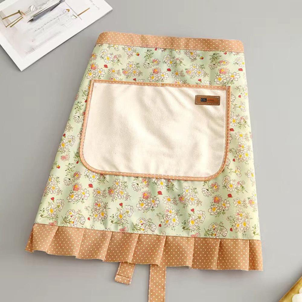 

Цветочный Рабочая одежда Холст Кулинарный Полупоясной Фартук Модный Фартук половинной длины Кухня C