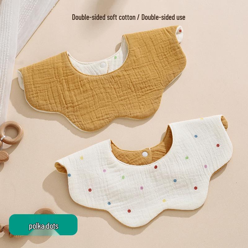 Korean Style 360° Waterproof Baby Bibs - Double-Sided Pure Cotton Gauze