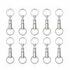 10 Pack Zinc Alloy Detachable Key Ring Silver Pull-Apart Key Chain Holder  Bags
