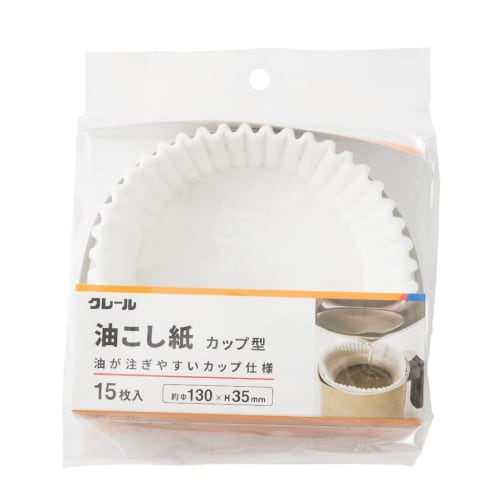 Asahi Koyo Oil Strainer Paper, Cup Shape, 15 Sheets, Made in Japan, Clair