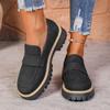 Large Size Small Leather Shoes Women's Spring and Autumn New Fashion Versatile Color Matching Casual Thick Heel Platform Single Shoes