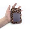 Leopardenmuster Mini-Münzfach Slim Damen Kurze Geldbörse Geschenk Hüfttasche Unisex